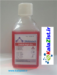 محیط کشت DMEM High Glucose حجم  500ml  برند DNA Biotech (سورس گیبکو)